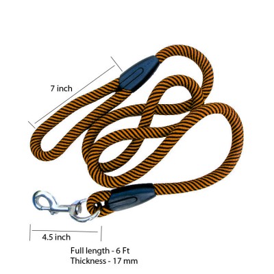 Super Dog Nylon Rope Large(6ft) Brown X Thick